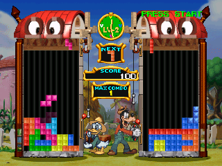 Magical Tetris Challenge featuring Mickey (Japan) In game screenshot